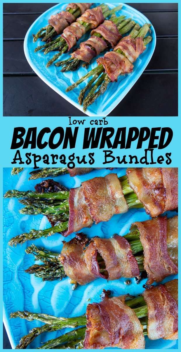 Easy Keto Friendly Bacon Wrapped Asparagus Bundles - Low Carb and Keto Friendly! #lowcarb #keto #asparagus #recipes #food #bacon #pancetta