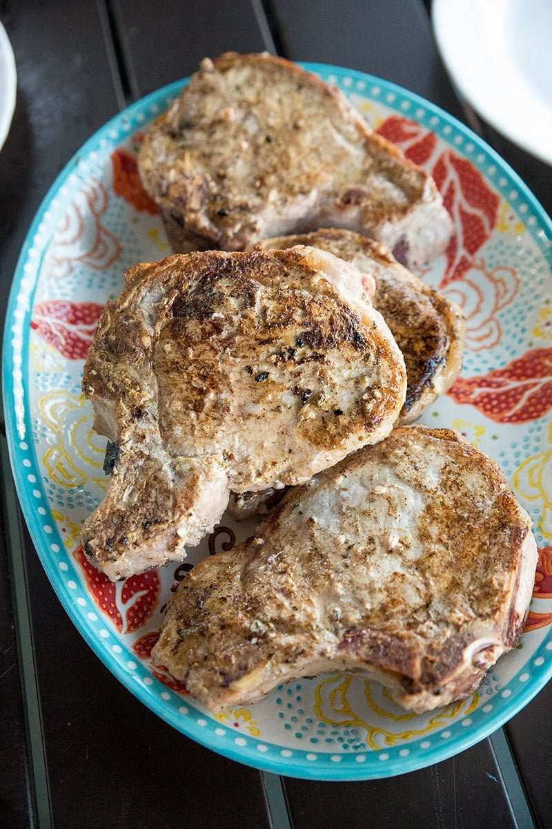 Low carb lemon herb pork chops