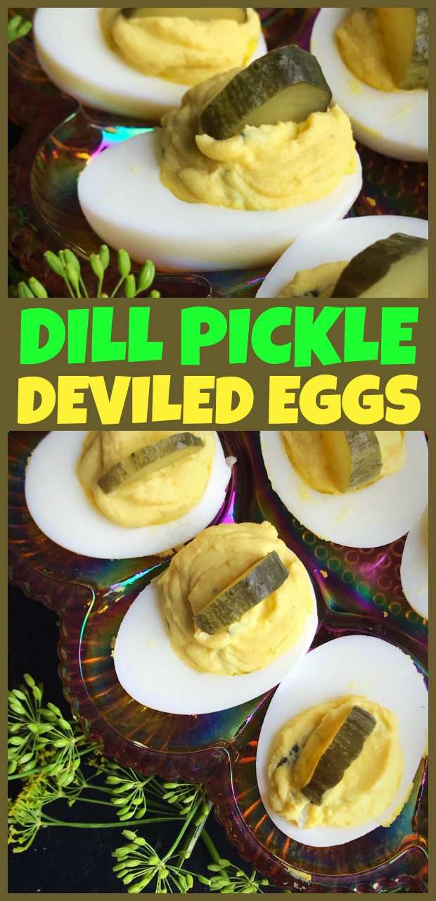 Amazing, Mouth Watering, Dill PIckle Deviled Eggs #dill #pickle #deviled #eggs #recipe