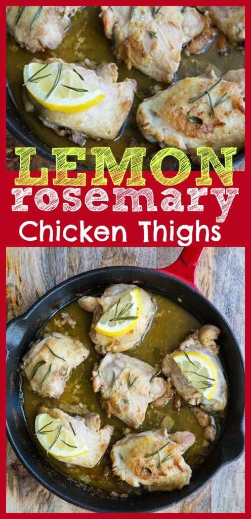Lemon Rosemary Oven Baked Chicken Thighs - The Kitchen Magpie - Low Carb