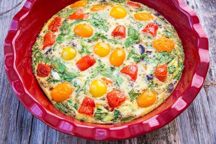 Mediterranean Vegetable Frittata - The Kitchen Magpie - Low Carb