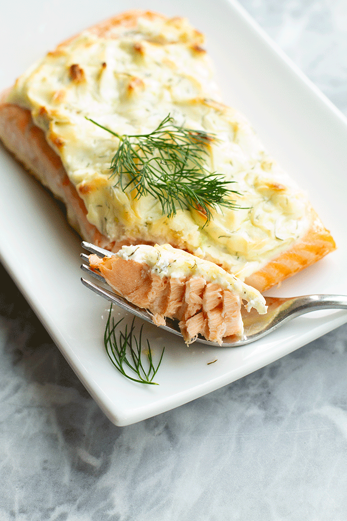 Baked Salmon With Cream Cheese - The Kitchen Magpie - Low Carb