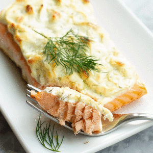 Cream Cheese Baked Salmon