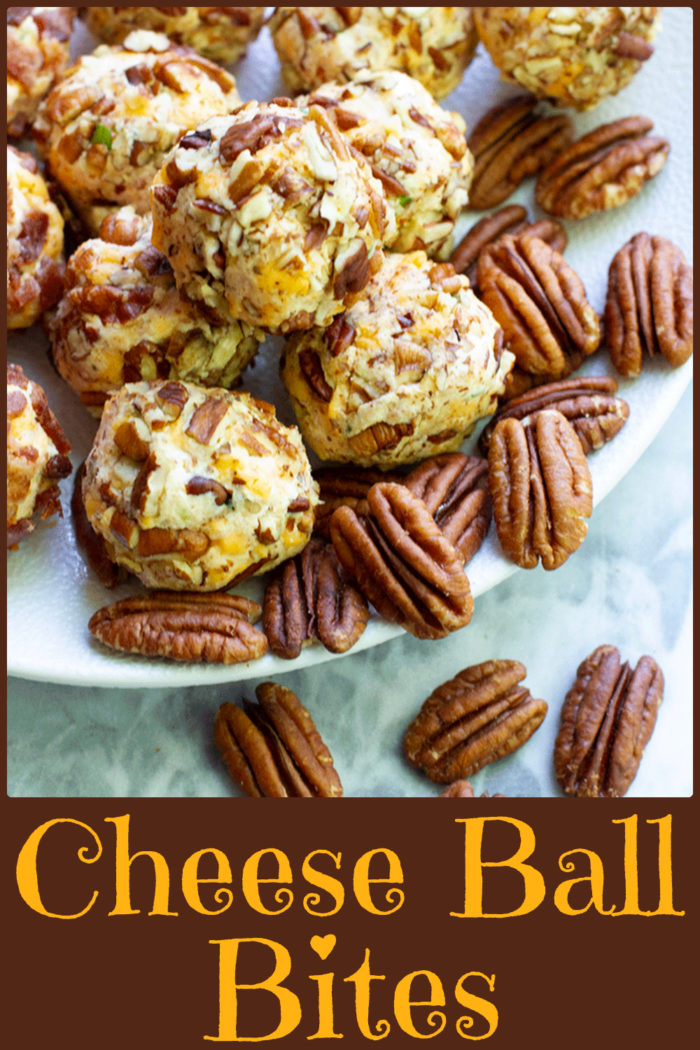 Cheese Ball Bites are a perfect snack or party appeizer that will have your guests begging for the recipe! #cheeseball # Cheeseballbites #snacks