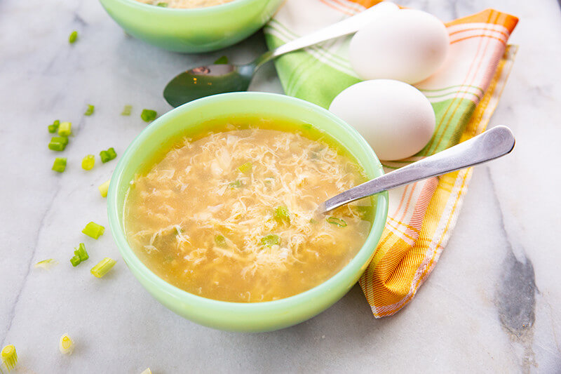 Simple Egg Drop Soup - The Kitchen Magpie - Low Carb