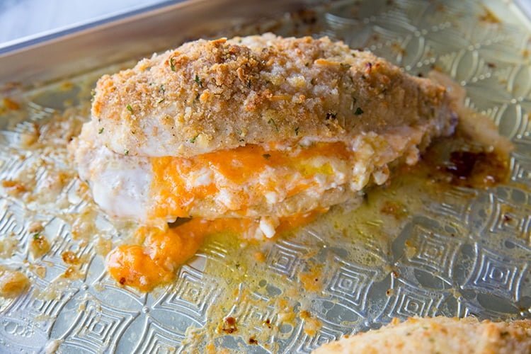 Double Cheese Stuffed Chicken Breast - The Kitchen Magpie - Low Carb