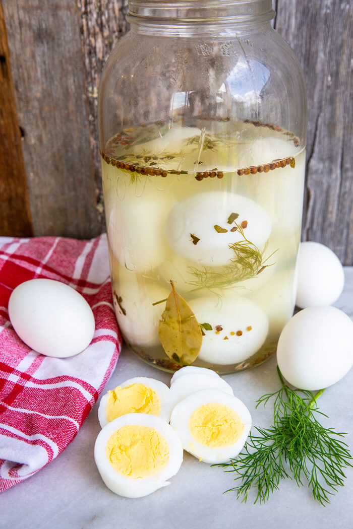 Refrigerator Dill Pickled Eggs