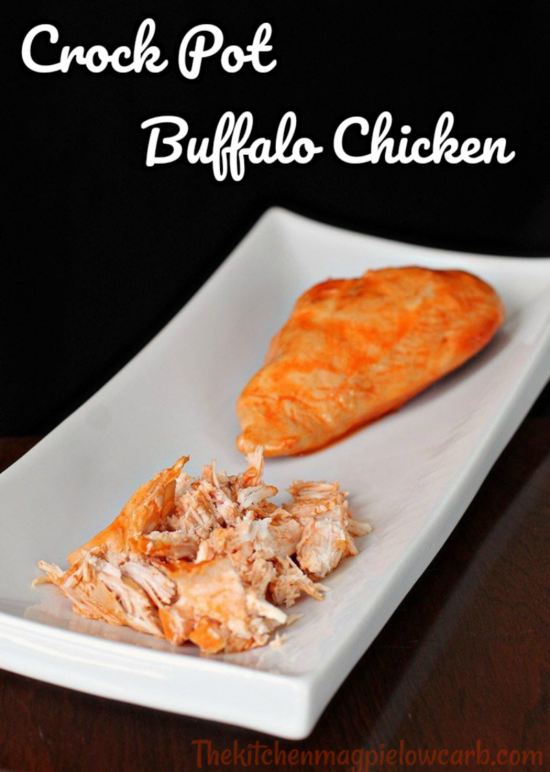 Crock Pot Buffalo Chicken - The Kitchen Magpie - Low Carb