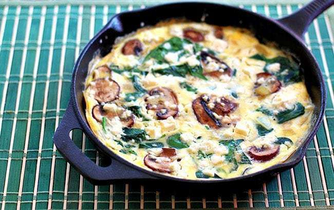 Mushroom Spinach Frittata