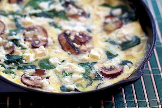 Mushroom Spinach Frittata